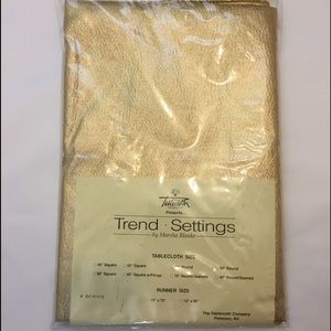 Holiday‎ Gold  60”x 104” Rectangle Tablecloth by Trend Settings